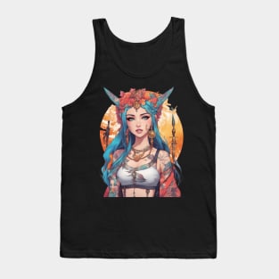 Dark Melodies Secret Life Emo Goth Anime Girl Tank Top